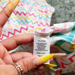 Unique Vintage  Multicolor Zig Zag Summer Dress Photo 2