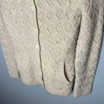 EXPRESS Vintage  womens cream & white button front cardigan Y2K alpaca size large Photo 7