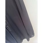 Gerard Darel  Womens Black Semi Sheer Long-Sleeve Blouse Shirt Top Size 36 Silk Photo 9