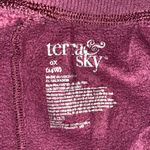 Terra & Sky cotton blend pull on joggers w/front pockets burgundy sz 14W Photo 6