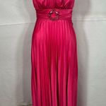 Mom Dad & Me Magenta Belted Empire Waist Maxi Pleated Evening Gown. Size M. NWT Pink Size M Photo 0