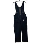 Hurley  Overalls Women's Size Medium Black 100% Cotton Front Zip Adjustable‎ Photo 12