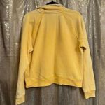PINK - Victoria's Secret  Golden Yellow Antiqued Quarter Zip Sweater Medium Photo 2