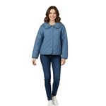 LC Lauren Conrad Lauren Conrad Ruffle Quilted Jacket in Rendez Blue NWT Size XXL Photo 10