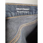 DL1961  Emilie Straight‎ Leg Jeans Size 26 Dark Wash Split Hem Photo 5