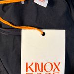 Knox Rose  Dusty Black Blouse with Ruffle Trim & Tie Neck NWT Size S Photo 2