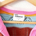 Callahan Marg Polo Knit Mini Shirt Dress in Multicolor Pink Photo 2