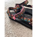 Teva Aztec Original Universal Sandals Pink Orange Teal Ankle Strap Women Sz 10 Photo 1