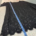Theory  Marique Black Lace Long Sleeve Mini Dress Womens Size 10 Sheath High Neck Photo 4