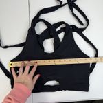 Gymshark  L Large Poise Wrap Around Bralette Sport Bra Women’s Black Low Support Photo 10