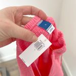 Old Navy [] Pink Linen Blend Square Neck Mini Dress Smocked Tie Straps Sz Large L Photo 11