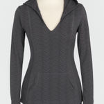 prAna ‎ Angie Hoodie Breathe Pullover V-Neck Long Sleeve Athleisure Gray Medium Photo 0