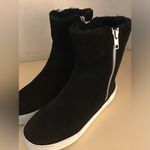 Steve Madden women black sued platform Wanda boots US 6.5 Photo 9