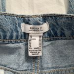 Forever 21 High-waisted wide-leg blue denim jeans Photo 3