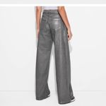 Wild Fable High Rise Baggy Jeans Denim Wide Leg Silver Metallic Wash NWT Photo 1