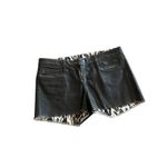 BLEULAB Reversible Printed Waxed Denim Shorts Sz 30 Black Photo 1