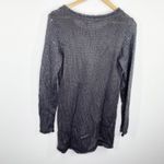Eyeshadow  Grey Sequin Detail Long Sleeve Knit Tunic Sweater Women's Size Medium Photo 1