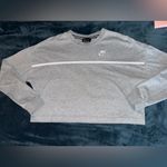 Nike  Heather Gray Crop top long sleeve with White Accents Photo 5