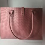 ULTA Beauty Large Woven Dusty Mauve Tote Bag with Fold Over Hook Closure New Pink Photo 1