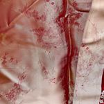 Victoria's Secret  Red Gold Silk Cherry Blossom Pattern Crop Bolero Photo 2