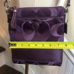 Coach Purple Jacquard Signature C Top Closure Crossbody Tote Shoulder Bag Clutch Photo 11