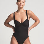 SKIMS $90 NWT  SIGNATURE SWIM UNDERWIRE ONE PIECE ONYX SMALL Photo 0