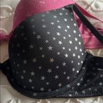 Victoria's Secret Victoria’s Secret Women's Starry Black and Pink T Shirt Bra Set Size 32C Photo 1