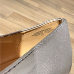 Talbots FRANCESCA TASSELED METALLIC LEATHER DRIVING FLATS SILVER 9 Photo 7