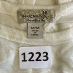 One World White Sleeveless Bohemian Festival Back Cut Out Solid SZ M # 1223 Photo 10