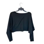 Long Sleeve Cropped Black Top in size S/M Photo 3