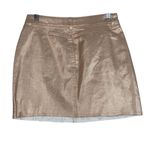 Forever 21 Mini Skirt Womens M Rose Gold Metallic Shiny Coasted Futuristic Retro Photo 2