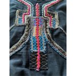 Twenty One  Multicolor Embroidery Black Top Photo 2