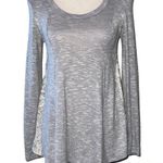 belle du jour  XS womens gray long sleeve knit top lace side cross cross back Photo 0