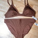Aerie SMALL  Women’s 2 Piece Bikini Swimsuit In Brown BNWTS Photo 0