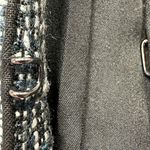 Ann Taylor  BLACK CREAM‎ AND BLUE SHORT WOVEN TWEED JACKET SIZE 14 Photo 6