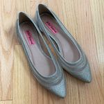 Betsey Johnson Silver Annette Flats Size 6.5 Photo 0