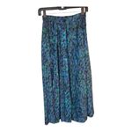 Vintage Omanti 100% Silk skirt Made in Hong Kong Size 6 Blue Photo 1