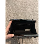 Nasty Gal Womens Charcoal Vegan Faux Leather Power Grid Studded Crossbody Bag Photo 8