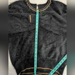 Vintage Tulip Korean Brand Angora/Nylon Embellished Sweater Black Gold Size undefined Photo 3