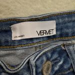 Vervet  Blue Jean Shorts with Raw Hem and Distressed Look Photo 4