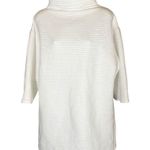 ZARA  White Ribbed Polo Neck Dress Size M Photo 1