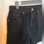 ZARA  Black Denim High Waisted Mom Shorts Photo 4