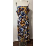 Prabal Gurung Collective Ochre Formal Side Ruffle Midi Dress Women's Size 6 Blue Photo 6