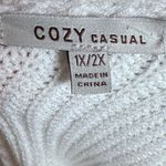 Cozy Casual off white V-neck bar back knit sweater size 1X/2X NWT Photo 2