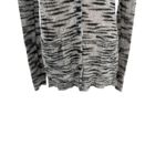 Free People  Beach Cardigan Sweater Stripe‎ Mohair Blend Gray Size Small Photo 5