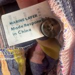 Marine layer  Laney Mini Dress Linen Blend Blue Variegated Stripe est Sz XS S Photo 9