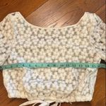 Milly  “Lydia” Floral Embroidered Lace Crop Top Photo 11