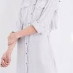 The Kooples The Koopes SPORT Blue White Striped Button Down Shirt Dress Size 2 Photo 0