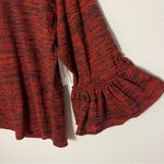 Roommates Women mock neck big bell sleeves red black top size M NWT Photo 3