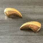 Givenchy Vintage  Gold Hammered Clip Earrings Photo 1